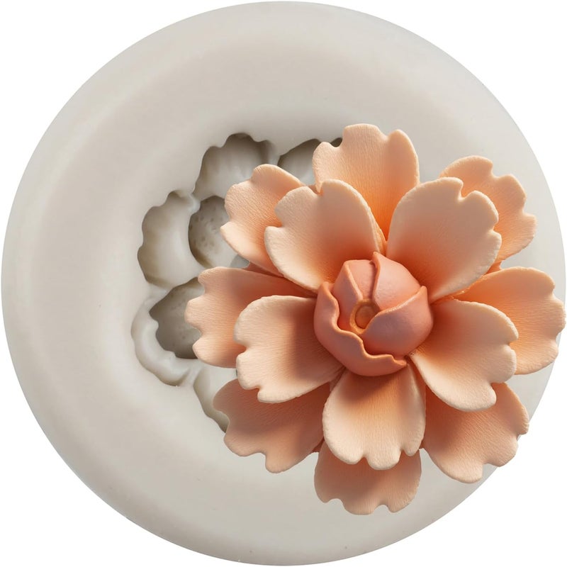 TAOXIBEI Flower Polymer Clay Mold Cherry Blossom Silicone Molds for DIY Crafts Air Dry Plaster Polymer Clay Epoxy Resin Casting Jewelry Making - Image 1